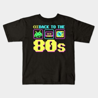 Back To The 80s - Retro Vintage Glow Party T-Shirt Kids T-Shirt